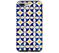 Custodia per iPhone 7 Plus/8 Plus Blu Bianco Giallo Portogallo Lisbona Tile Pattern