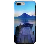 Custodia per iPhone 7 Plus/8 Plus Blue Volcano Pier Lago Atitlán - Guatemala Art