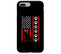 Custodia per iPhone 7 Plus/8 Plus Bombay Cat 4th of July Patriotic American Flag Paws Lover