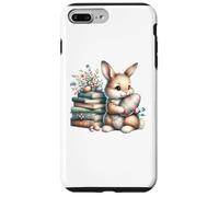 Custodia per iPhone 7 Plus/8 Plus Bookish Easter Bunny Reading Book Every Bunny Loves to Read