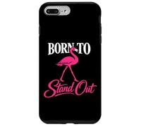 Custodia per iPhone 7 Plus/8 Plus Born To Stand Out fenicottero rosa frase grafica