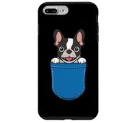 Custodia per iPhone 7 Plus/8 Plus Boston Terrier Peeking Pocket
