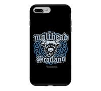 Custodia per iPhone 7 Plus/8 Plus Bovina con bicchiere da whisky, motivo celtico della Scozia