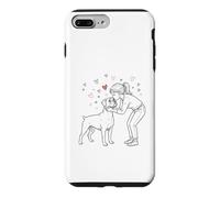 Custodia per iPhone 7 Plus/8 Plus Boxer Dog Love