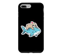 Custodia per iPhone 7 Plus/8 Plus Bradipo che riposa su uno squalo