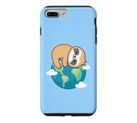 Custodia per iPhone 7 Plus/8 Plus Bradipo Madre Terra Giornata Divertente Per Gli Amanti Dell'ambiente Pianeta