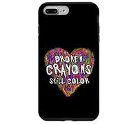 Custodia per iPhone 7 Plus/8 Plus Broken Crayons Still Color Mental Health Awareness