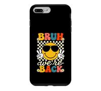 Custodia per iPhone 7 Plus/8 Plus Bruh We're Back To School Vintage Peace 70s Scacchiera
