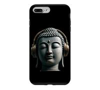 Custodia per iPhone 7 Plus/8 Plus Buddha con Cuffie Mindfulness Musica Boho Zen Buddhismo