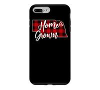 Custodia per iPhone 7 Plus/8 Plus Bufalo scozzese rosso coltivato in casa del Nebraska NE State Love