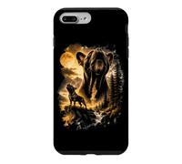 Custodia per iPhone 7 Plus/8 Plus Bulldog francese che ulula alla luna natura amante dei cani all'aperto