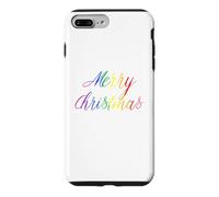 Custodia per iPhone 7 Plus/8 Plus Buon Natale Gay Arte Arcobaleno Queer Holiday Amore LGBTQ