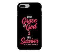 Custodia per iPhone 7 Plus/8 Plus By The Grace God I'm A Survivor Breast Cancer Awareness