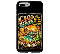Custodia per iPhone 7 Plus/8 Plus Cabo de Gata Spagna, Design Vintage Costa Mediterranea