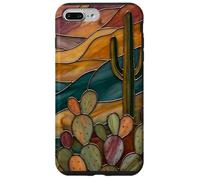 Custodia per iPhone 7 Plus/8 Plus Cactus di vetro colorato Artful Trendy