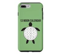 Custodia per iPhone 7 Plus/8 Plus Calendario lunare con 13 tartarughe lunari e conchiglie