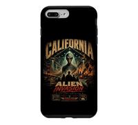 Custodia per iPhone 7 Plus/8 Plus California Alien Invasion Retro UFO UAP Extraterrestre