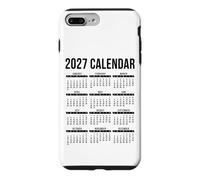 Custodia per iPhone 7 Plus/8 Plus Camicia Calendario 2027 Uomo Donna Bambino 27 Calendario