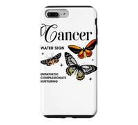 Custodia per iPhone 7 Plus/8 Plus Cancro, zodiaco, farfalla, trio, vendemmia, illustrazione