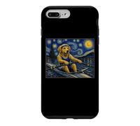Custodia per iPhone 7 Plus/8 Plus Canottaggio Golden Retriever Art Rower Dog in barca a fila