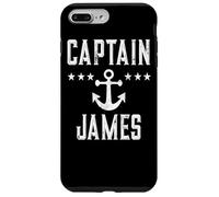 Custodia per iPhone 7 Plus/8 Plus Capitano James Anchor nome nautico design vintage