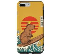 Custodia per iPhone 7 Plus/8 Plus Capybara Surf Giapponese Grande Onda Kanagawa Ukiyo-e