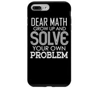 Custodia per iPhone 7 Plus/8 Plus Cara matematica, cresci e risolvi i tuoi problemi Algebra Gray