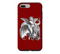 Custodia per iPhone 7 Plus/8 Plus Carattere alato demoniaco cavalcando un drago a due teste ritagliato