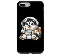 Custodia per iPhone 7 Plus/8 Plus Carino cartone animato Husky Spazio ed Explorer Astronauta Cane