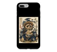 Custodia per iPhone 7 Plus/8 Plus Carino Chonky Tanuki Raccoon Cane Ramen Animale Giapponese