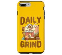 Custodia per iPhone 7 Plus/8 Plus Carino Corgi Daily Grind Coffee Store Amante dei cani