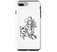 Custodia per iPhone 7 Plus/8 Plus Carino Rodeo Horse Girl Cowboy Style backprint doodle