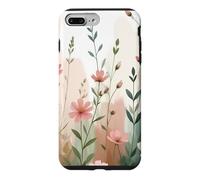 Custodia per iPhone 7 Plus/8 Plus Carino Wildflower Acquerello Verde Vintage