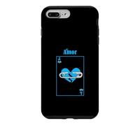 Custodia per iPhone 7 Plus/8 Plus Carta d'amore perso di colore blu Grafica blu