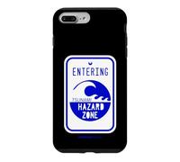 Custodia per iPhone 7 Plus/8 Plus Cartello stradale della zona a rischio tsunami divertente