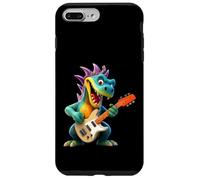 Custodia per iPhone 7 Plus/8 Plus Cartoon Dragon Rock Star Chitarra Elettrica Player Design