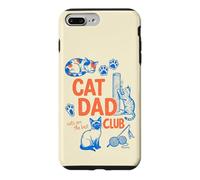 Custodia per iPhone 7 Plus/8 Plus Cat Dad Club Funny Cat Lover Father's Day