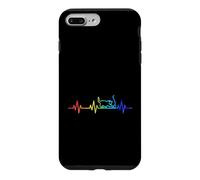 Custodia per iPhone 7 Plus/8 Plus Cat Love Heartbeat Vita Cuore ECG Pulse