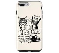Custodia per iPhone 7 Plus/8 Plus Catnip Madness Cats | Poster retrò divertente B-Movie per proprietari di gatti