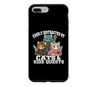 Custodia per iPhone 7 Plus/8 Plus Cats Side Quest Distracted Tabletop Funny Men Women Kids Dad