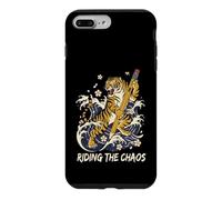 Custodia per iPhone 7 Plus/8 Plus Cavalcando il caos Divertente ritorno a scuola umorismo tigre