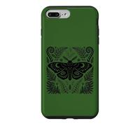 Custodia per iPhone 7 Plus/8 Plus Celeste Falena Felce Botanico Gotico Cottagecore Natura Arte
