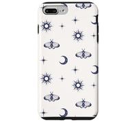 Custodia per iPhone 7 Plus/8 Plus Celestial Moon, Sun, Star and Moth Pattern