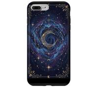 Custodia per iPhone 7 Plus/8 Plus Celestial Moon Tarot Estetica Nebulosa Mistica Galassia Opera d'arte