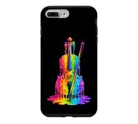 Custodia per iPhone 7 Plus/8 Plus Cello Violoncellista Drip-Painting-Art 80s 90s Violoncello