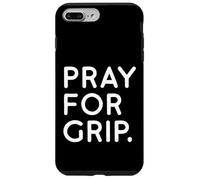 Custodia per iPhone 7 Plus/8 Plus Cerchio aereo divertente con scritta "Pray for Grip", per pole dance
