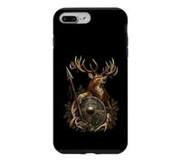 Custodia per iPhone 7 Plus/8 Plus Cervo Maestoso Scudo Lancia Natura Norrena Arte