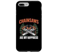 Custodia per iPhone 7 Plus/8 Plus Chainsaws Are My Happiness - Funny Father's Day Woodworker