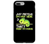 Custodia per iPhone 7 Plus/8 Plus Chameleon not here funny animal quote for antisocial