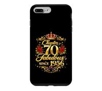 Custodia per iPhone 7 Plus/8 Plus Chapter 70 Fabulous Since 1956 Floral 70th Birthday Women